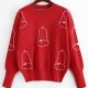 Christmas Bell Graphic Drop Shoulder Sweater