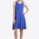 Cutout Scoop Neck Sleeveless Dress with Pockets