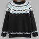 Geo Raglan Sleeve Jumper Sweater