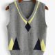 Geometry V Neck Sweater Vest